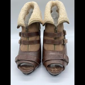 Aldo Peep-Toe Stiletto with Sherpa lining